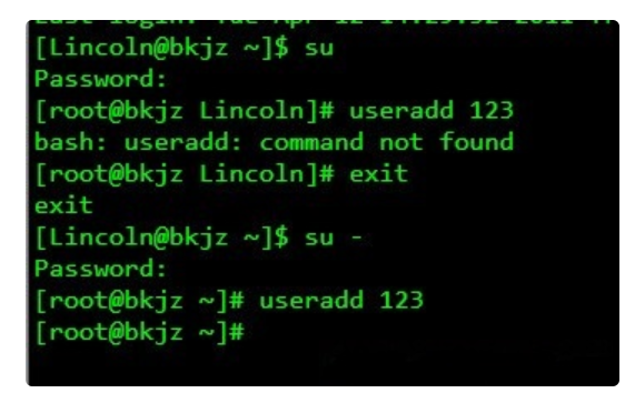 Linux下su与su -命令的本质区别